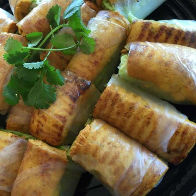 Organic Grilled Tofu Spring Rolls.