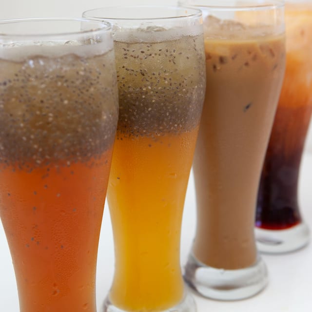 Iced Chia Strawberry Tea.