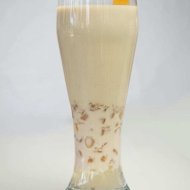 Savor our peach milk tea