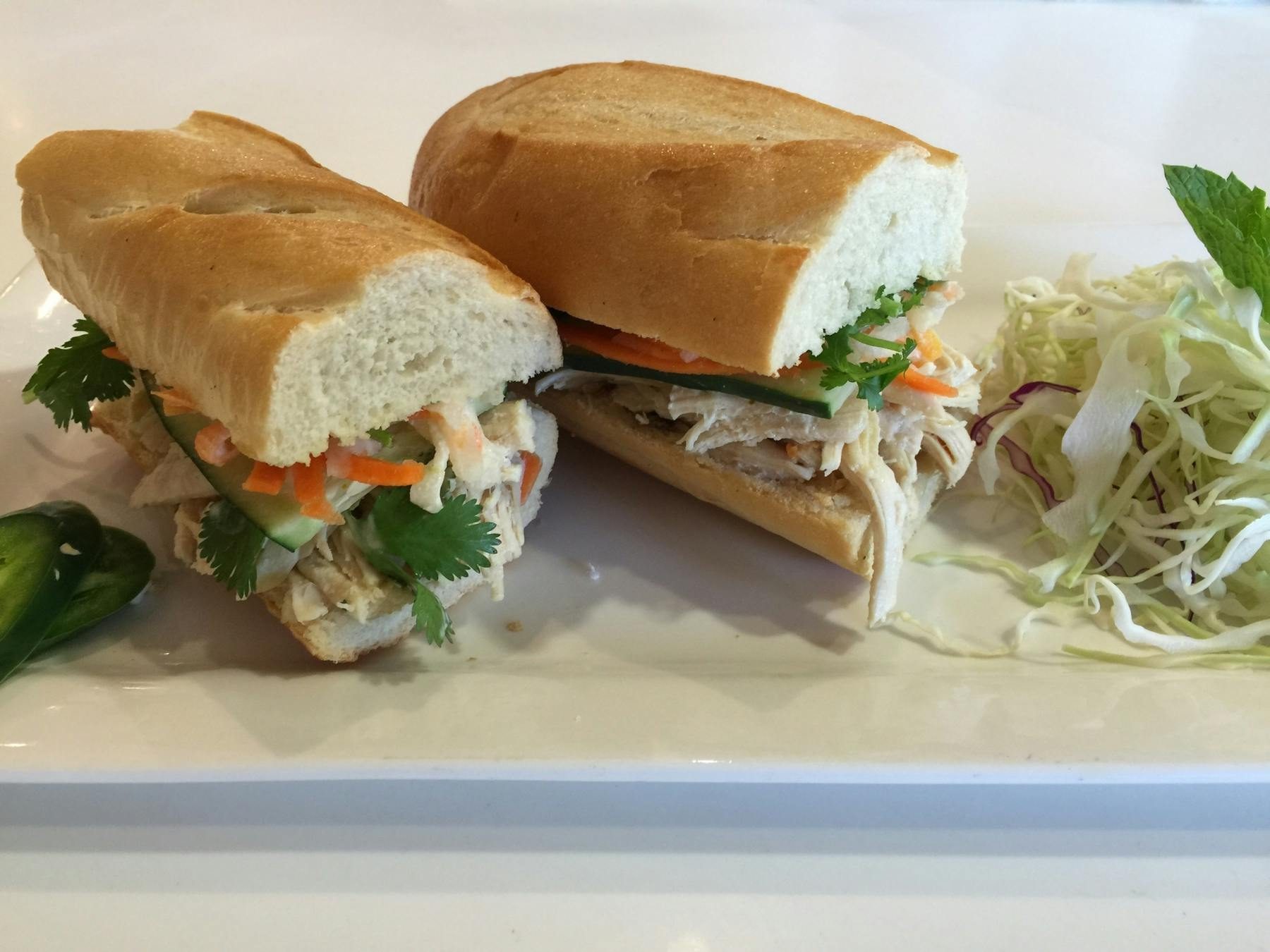 Pulled Chicken Banh Mi.