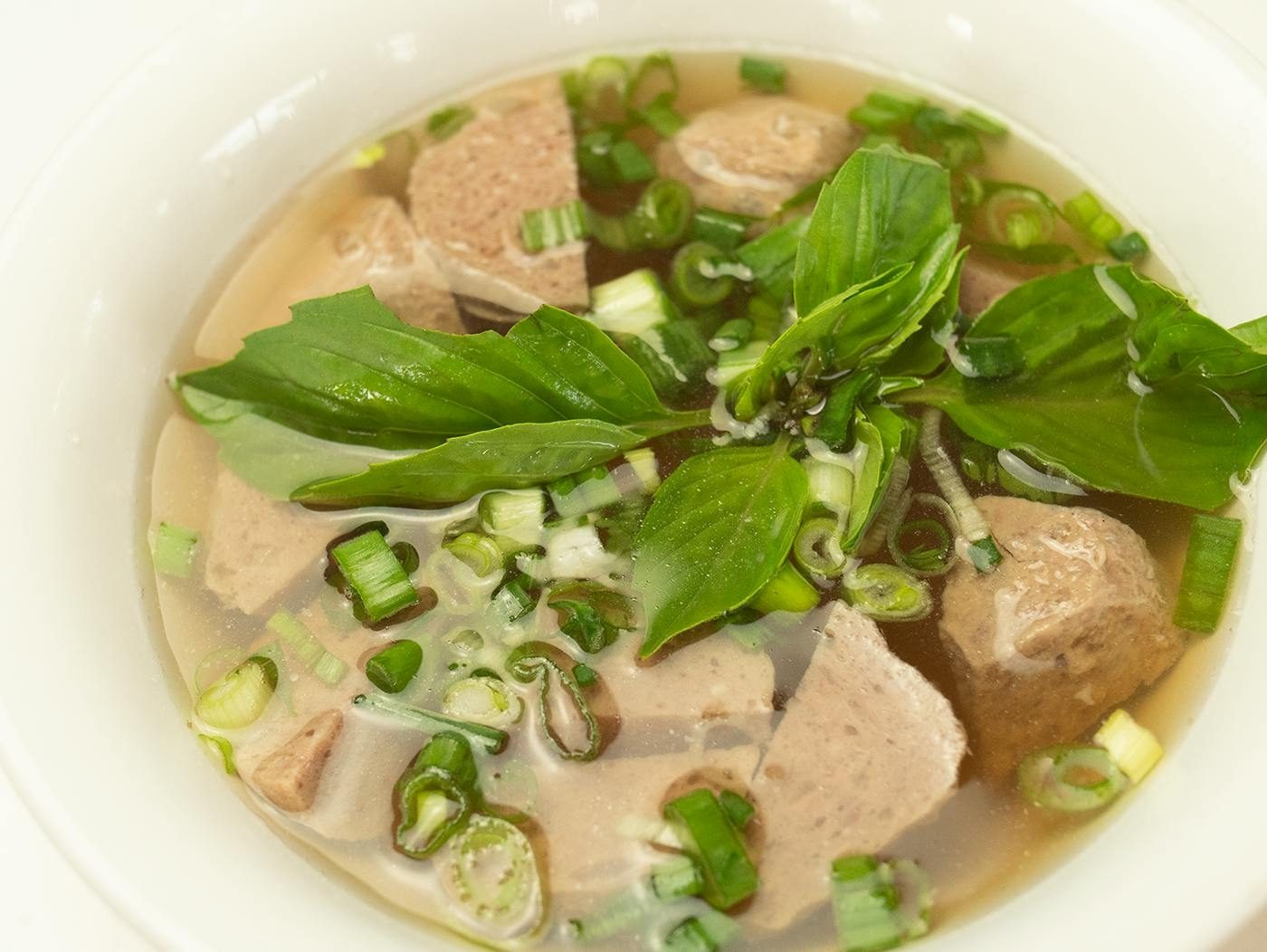 Beef Ball Pho Soup.