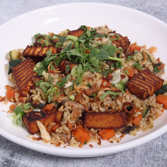Garlic Tofu Fried Rice.