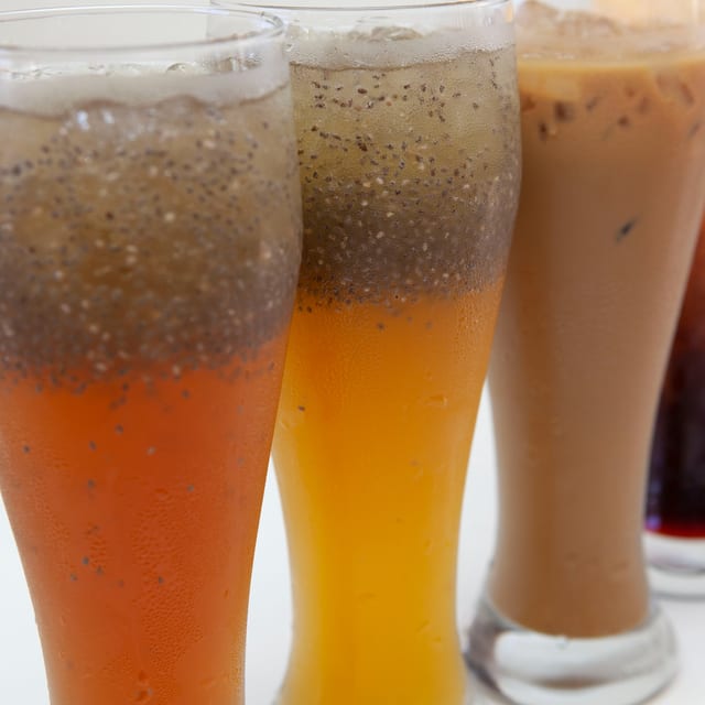 Iced Chia Lychee Tea.