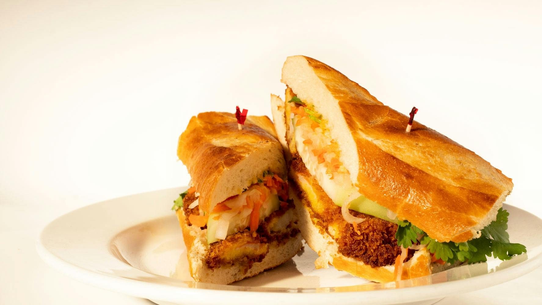 Vietnamese Shrimp Po' Boy Banh Mi.